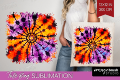 Halloween Tote Bag - Tie Dye Tote Bag PNG Sublimation Product Image 1