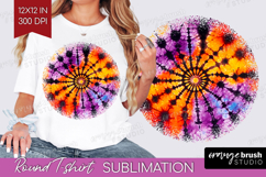 Halloween Round Tshirt Background - Tie Dye PNG Sublimation Product Image 1