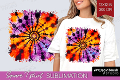 Halloween Square Tshirt Background - Tie Dye PNG Sublimation Product Image 1
