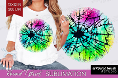 Halloween Round Tshirt Background - Tie Dye PNG Sublimation Product Image 1
