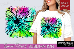 Halloween Square Tshirt Background - Tie Dye PNG Sublimation Product Image 1