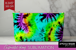 Halloween Cosmetic Bag - Tie Dye Makeup Bag PNG Sublimation Product Image 1