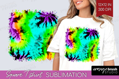 Halloween Square Tshirt Background - Tie Dye PNG Sublimation Product Image 1