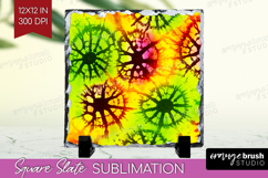 Halloween Slate PNG - Tie Dye Square Slate Sublimation Product Image 1