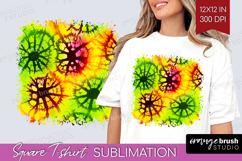 Halloween Square Tshirt Background - Tie Dye PNG Sublimation Product Image 1