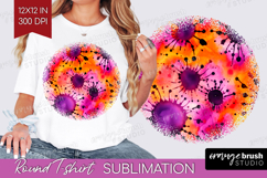 Halloween Round Tshirt Background - Tie Dye PNG Sublimation Product Image 1