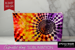 Halloween Cosmetic Bag - Tie Dye Makeup Bag PNG Sublimation Product Image 1