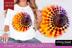 Halloween Round Tshirt Background - Tie Dye PNG Sublimation Product Image 1