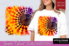 Halloween Square Tshirt Background - Tie Dye PNG Sublimation Product Image 1