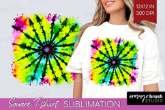 Halloween Square Tshirt Background - Tie Dye PNG Sublimation Product Image 1