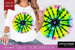 Halloween Round Tshirt Background - Tie Dye PNG Sublimation Product Image 1