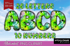Halloween Doodle Aphabet Clipart - Tie Dye Letters PNG Product Image 1