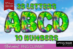 Halloween Doodle Aphabet Clipart - Tie Dye Letters PNG Product Image 1