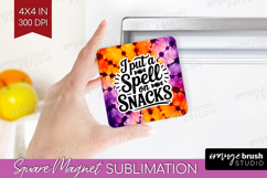 Sarcastic Halloween Quote Magnet Sublimation - Tie Dye PNG Product Image 1