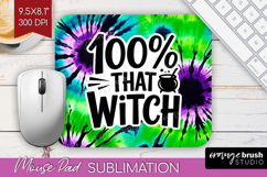 Sarcastic Halloween Quote Mouse Pad Sublimation - Tie Dye Product Image 1