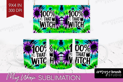 Sarcastic Halloween Quote Mug Wrap - Tie Dye Mug PNG Product Image 1