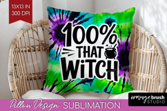 Sarcastic Halloween Quote Pillow Sublimation - Tie Dye Cover Product Image 1