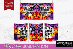 Sarcastic Halloween Quote Mug Wrap - Tie Dye Mug PNG Product Image 1