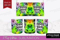 Sarcastic Halloween Quote Mug Wrap - Tie Dye Mug PNG Product Image 1