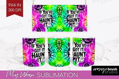 Sarcastic Halloween Quote Mug Wrap - Tie Dye Mug PNG Product Image 1