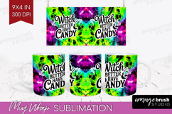 Sarcastic Halloween Quote Mug Wrap - Tie Dye Mug PNG Product Image 1