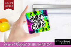 Sarcastic Halloween Quote Magnet Sublimation - Tie Dye PNG Product Image 1