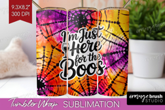Sarcastic Halloween Quote Tumbler Wrap - Tie Dye Tumbler PNG Product Image 1