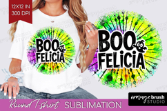 Sarcastic Halloween Quote Round Tshirt Background - Tie Dye Product Image 1