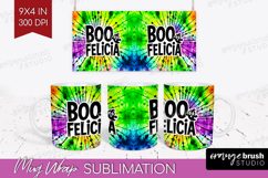 Sarcastic Halloween Quote Mug Wrap - Tie Dye Mug PNG Product Image 1