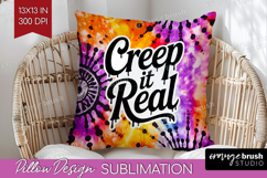 Sarcastic Halloween Quote Pillow Sublimation - Tie Dye Cover Product Image 1