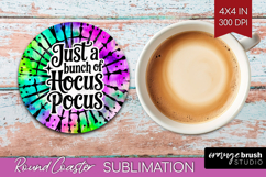 Sarcastic Halloween Quote Round Coaster - Tie Dye Coaster Product Image 1