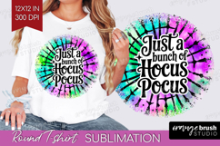 Sarcastic Halloween Quote Round Tshirt Background - Tie Dye Product Image 1