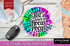 Sarcastic Halloween Quote Car Coaster - Tie Dye Coaster PNG Product Image 1