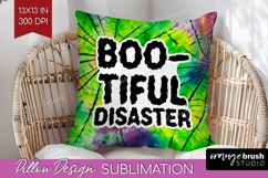 Sarcastic Halloween Quote Pillow Sublimation - Tie Dye Cover Product Image 1