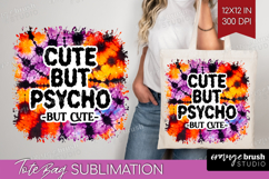 Sarcastic Halloween Quote Tote Bag - Tie Dye Tote Bag PNG Product Image 1