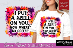 Sarcastic Halloween Quote Square Tshirt Background - Tie Dye Product Image 1