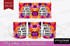 Sarcastic Halloween Quote Mug Wrap - Tie Dye Mug PNG Product Image 1