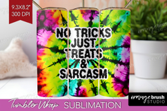 Sarcastic Halloween Quote Tumbler Wrap - Tie Dye Tumbler PNG Product Image 1