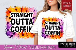 Sarcastic Halloween Quote Square Tshirt Background - Tie Dye Product Image 1