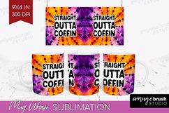 Sarcastic Halloween Quote Mug Wrap - Tie Dye Mug PNG Product Image 1