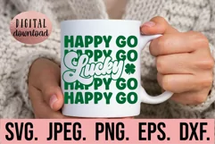 Happy Go Lucky SVG - St Patricks Day SVG - Lucky shamrock Product Image 3