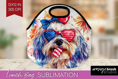 Havanese Dog Lunch Bag 4th Of July Lunch Bug PNG Sublimation Product Image 1