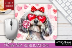 Havanese Valentine Mouse Pad Sublimation Valentines Day Product Image 1