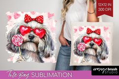 Havanese Valentine Tote Bag Valentines Day Tote Bag PNG Product Image 1