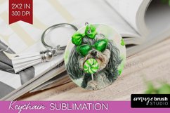Havanese St. Patricks Day Dog Keychain PNG Dog Keychain Product Image 1