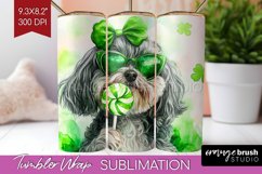Havanese St. Patricks Day Dog Tumbler Wrap Dog Tumbler PNG Product Image 1