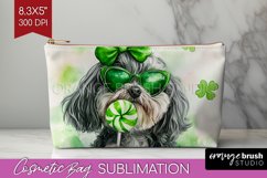 Havanese St. Patricks Day Dog Cosmetic Bag Dog Makeup Bag Product Image 1
