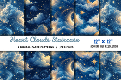 Heart Clouds Staircase Heaven Memorial JPG Product Image 1
