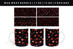 Heart 11oz, 15oz Mug Sublimation | Mug Wrap PNG Product Image 1