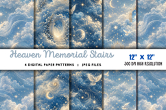 Heaven Memorial Stairs Angels Background JPG Product Image 1